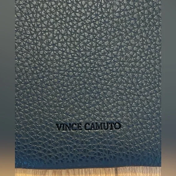 Vince Camuto Ciao Bella Black and Gray Leather Tote Bag – 17"x 11.5" - Picture 5 of 9